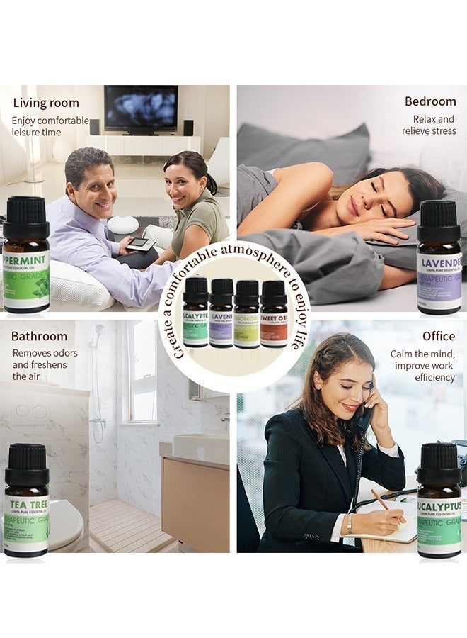 HOMESTAR Essential Oil Set 100% Pure & Natural -6 Pack Aromatherapy Essential Oils Therapeutic Grade Essential Oils Gift Set - Image 4