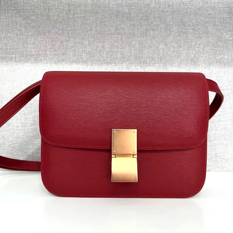 Genuine Leather Bxo Tofu Bag For Women Style High-End Fashion Versatile Retro Small Square Bag Single Shoulder Crossbody Bag - Image 3