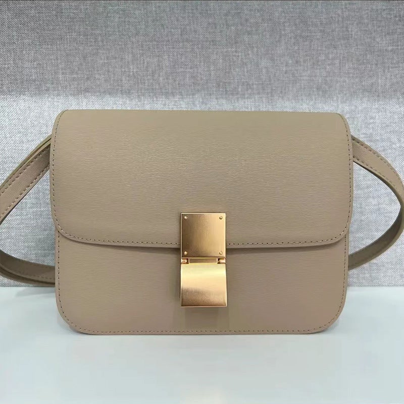 Genuine Leather Bxo Tofu Bag For Women Style High-End Fashion Versatile Retro Small Square Bag Single Shoulder Crossbody Bag - Image 4