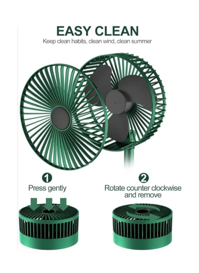 Super Portable Telescopic Folding Fan – 3-Speed, Silent & Easy to Clean  - Image 2
