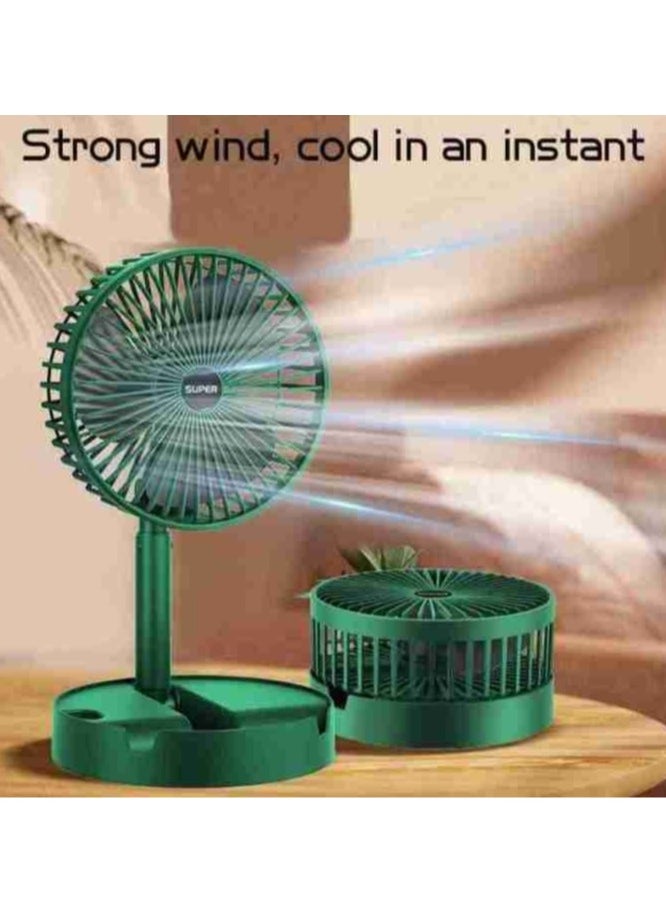 Super Portable Telescopic Folding Fan – 3-Speed, Silent & Easy to Clean  - Image 4