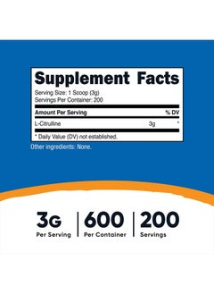 Nutricost مسحوق قاعدة السيترولين النقي - 600 جرام  - Image 4