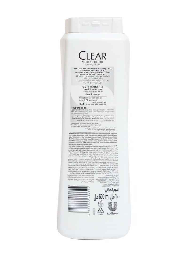 CLEAR ANTI DANDRUFF SCALP CARE SHAMPOO ANTI-HAIRFALL WITH GINGER ROOT 600ml - Image 2