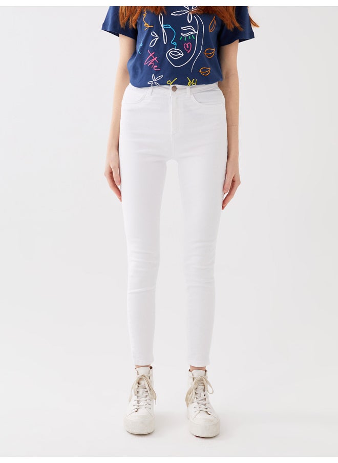 LC WAIKIKI - High Waisted Super Skinny Fit Regular Women's Denim Trousers - Image 1