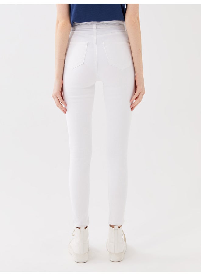 LC WAIKIKI - High Waisted Super Skinny Fit Regular Women's Denim Trousers - Image 1