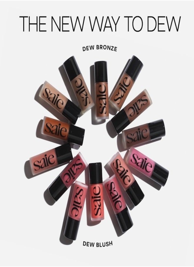 Saie - Dew  Bronze Liquid Bronzing Cream , Swim - light - medium to tan with warm undertones 12ml - Soft-Focus Flawless Glow - Image 1