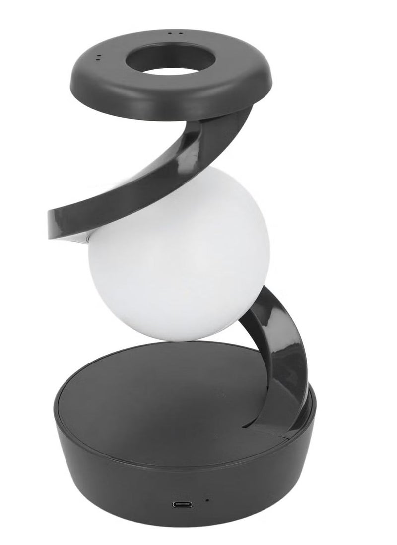 TIGER Modern Spiral Bedside Lamp with Innovative 3D Visual Levitation Ball LED Light, Stylish Night Light for Bedroom, Living Room, or Office, Sleek Gray Design, Perfect for Home Decor and Relaxation, Energy-Efficient and Eye-Catching LED Table Lamp - Image 1