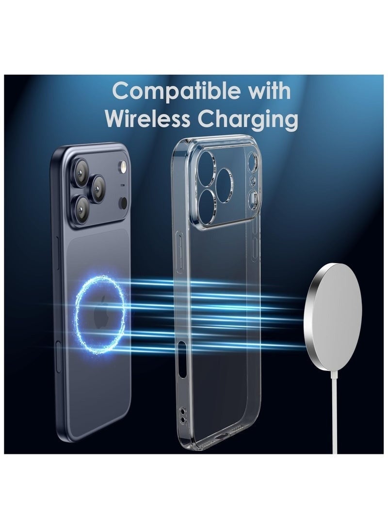 Crystal Clear Case for iPhone 17 Pro Max Slim Thin TPU Cover with Camera Lens Full Protection Ultra-Thin Lightweight Transparent Soft Protective Phone Cover Clear - Image 2