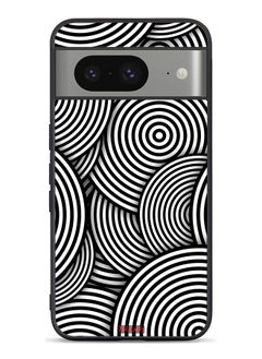 Google Pixel 8 Protective Case Cover Circles Illusion Pattern