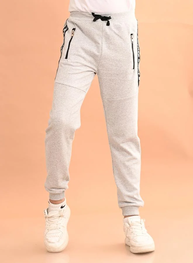 LILPICKS Text Print Ankle Length Joggers by Styli