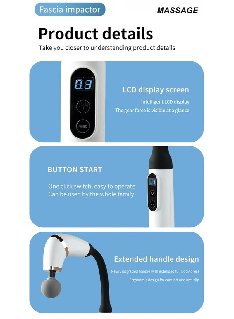 TIGER Revolutionary U-Shaped Back Massager with Extended Handle – Deep Tissue Pain Relief Massage Gun for Neck, Shoulders, Legs & Full Body – Powerful Handheld Massage Tool for Relaxation, Stress Relief & Muscle Recovery – Perfect for Home Use and Post-Workout Relief - Image 4