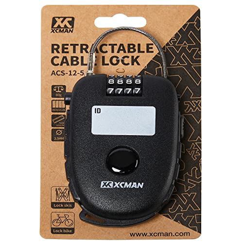 XCMAN Snowboard Lock with 30inch Ski Lock, Ski Locks Cable Retractable, Snowboard Lock Cable,Bike Locks and Suitcases,Secure 4-Digit - Image 1