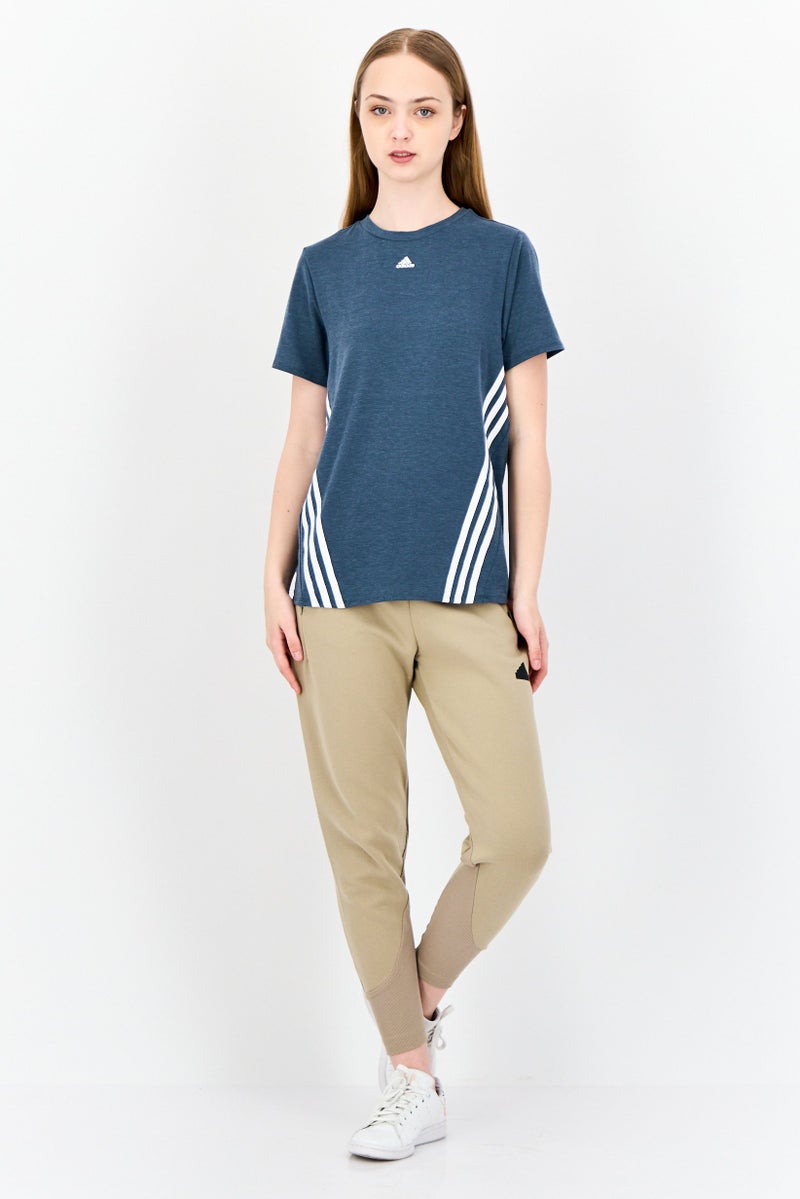 Adidas Women Sportswear Fit Short Sleeve Training T-Shirts, Teal Green - Image 2