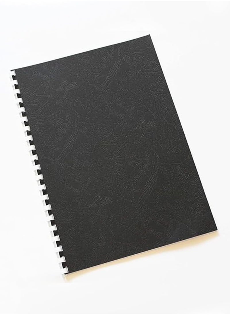 [100 Pack] Black Binding Cover [A4] 230 GSM - Durable Protective Sheets for Presentations, Reports, and Documents - Compatible with Comb & Wire Binding Machines