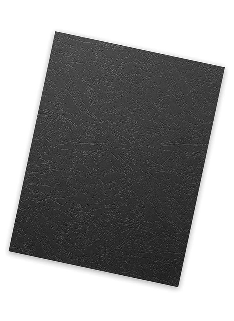 [100 Pack] Black Binding Cover [A4] 230 GSM - Durable Protective Sheets for Presentations, Reports, and Documents - Compatible with Comb & Wire Binding Machines