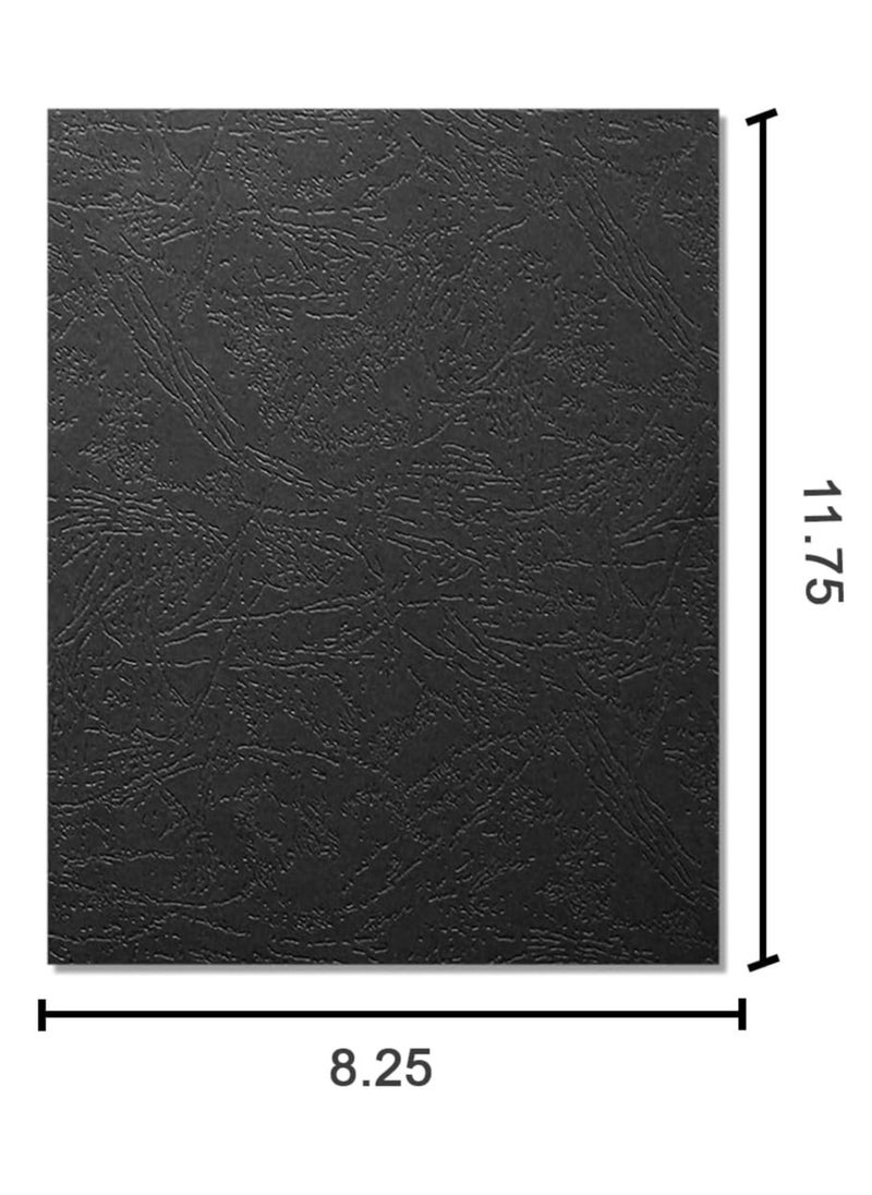 MARKQ [100 Pack] Black Binding Cover [A4] 230 GSM - Durable Protective Sheets for Presentations, Reports, and Documents - Compatible with Comb & Wire Binding Machines  - Image 4
