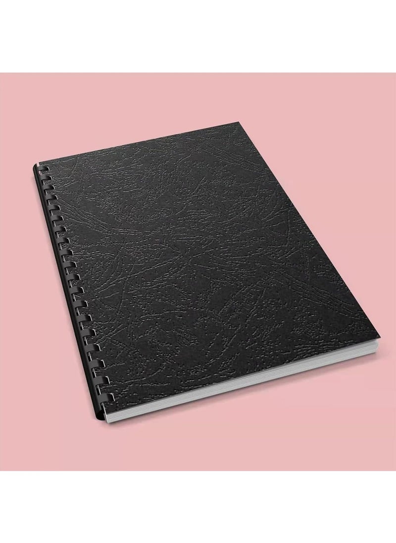 MARKQ [100 Pack] Black Binding Cover [A4] 230 GSM - Durable Protective Sheets for Presentations, Reports, and Documents - Compatible with Comb & Wire Binding Machines  - Image 2