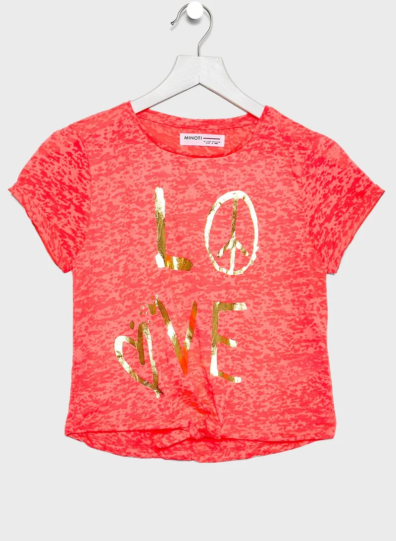 MINOTI Teen Tie Front Top