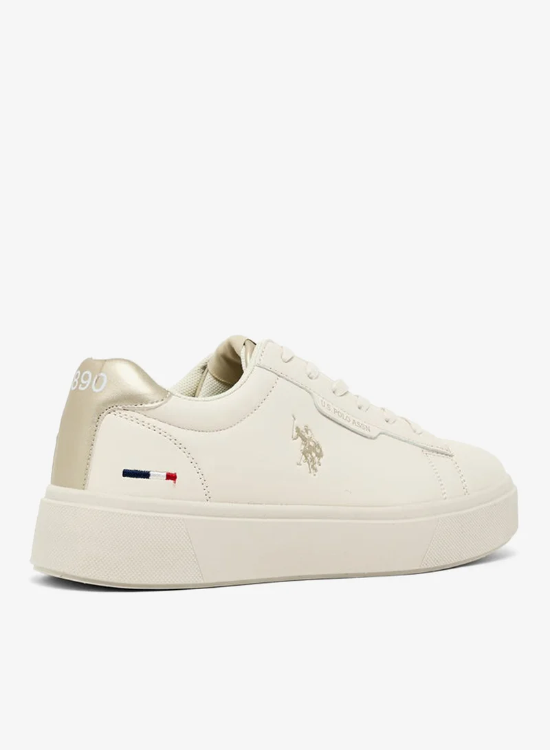 U.S. Polo Assn. BEIGE Women Low Top Comfort Sneakers for Women | Best Price UAE