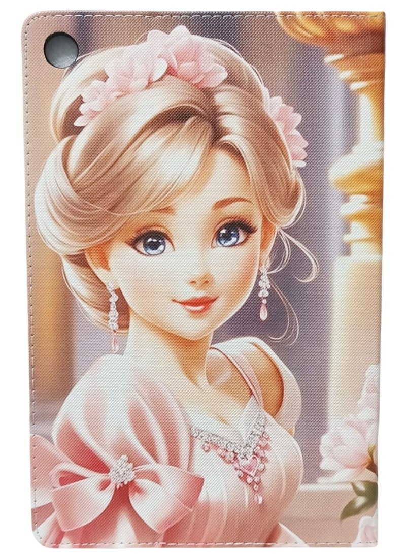 A princess with a pink dress Print Flip case Compatible with Samsung Galaxy Tab A9 Plus/A9+ 11 Inch 2023 (SM-X210/X216/X218), Case with Pen Holder, Stand Protective Case - Image 1