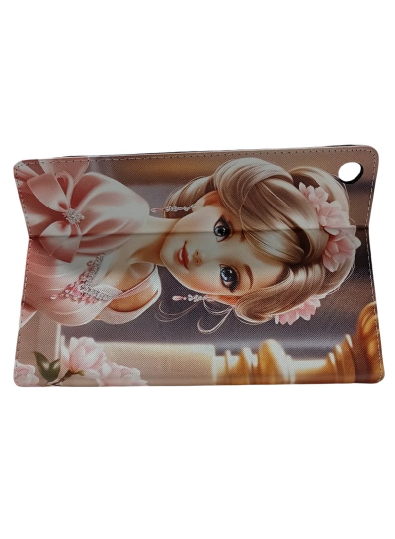 A princess with a pink dress Print Flip case Compatible with Samsung Galaxy Tab A9 Plus/A9+ 11 Inch 2023 (SM-X210/X216/X218), Case with Pen Holder, Stand Protective Case - Image 4