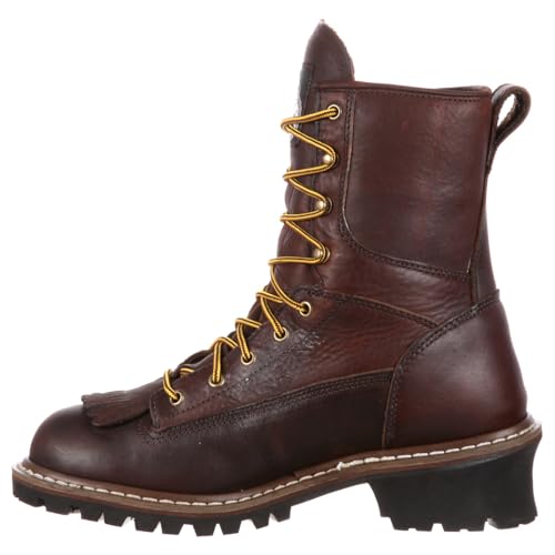 Georgia Boot Steel Toe Waterproof Logger Boot, Chocolate, Size 9(M) - Image 3