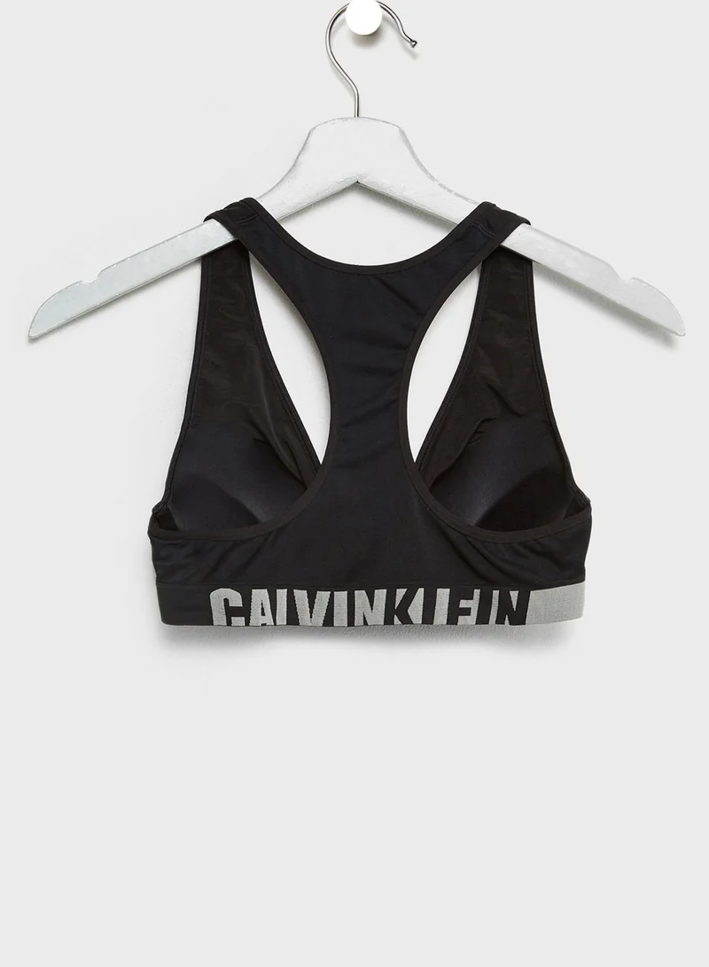 CALVIN KLEIN Plunge Push Up Halter Racerback Bra