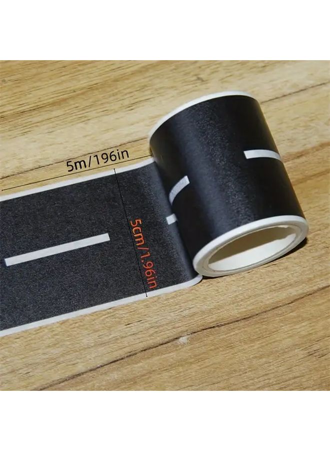 DIY Dollhouse Miniature Car Track Model 1pc Easy Tear Off Adhesive Tape Decorative Accessory For Miniature Cars Ideal For Dollhouse And Miniature Scene Layouts - Image 2