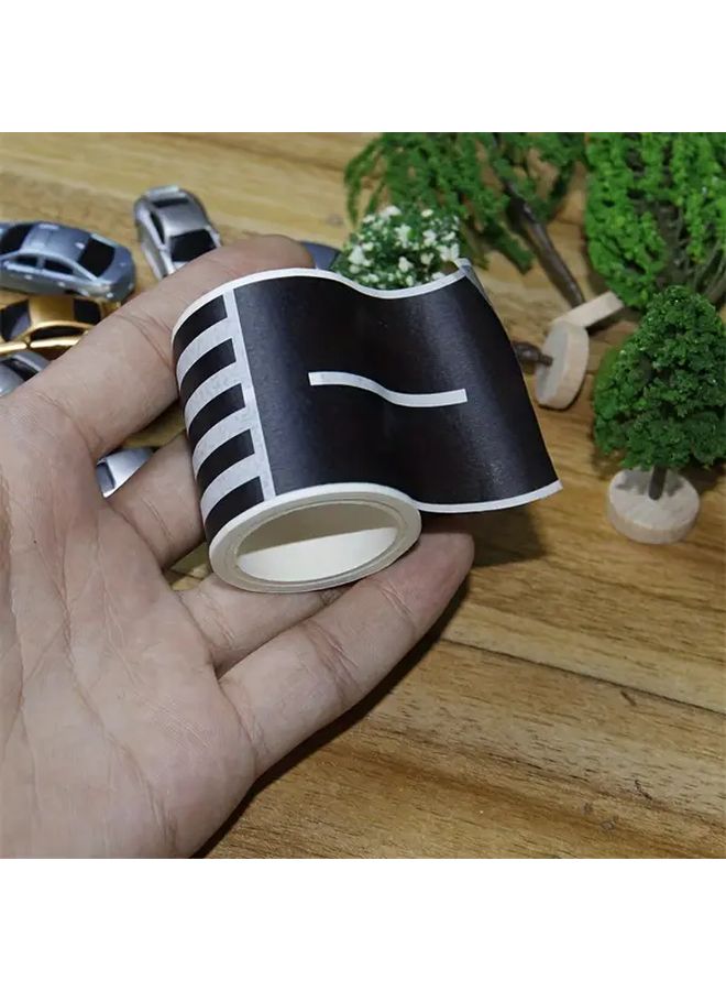 DIY Dollhouse Miniature Car Track Model 1pc Easy Tear Off Adhesive Tape Decorative Accessory For Miniature Cars Ideal For Dollhouse And Miniature Scene Layouts - Image 3