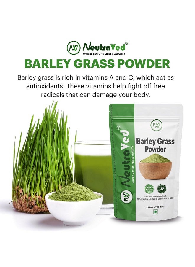 NeutraVed Barley Grass Powder, 200gm | Vegan, Gluten-Free | Rich in Fiber, Fatty Acids & Minerals | Superfood Immunity Support 200g - Image 2