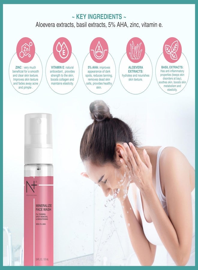 N Plus Professional Mineralise Facewash, For Tanning, Spot Removal & Brightening, with 5% AHA - Image 5