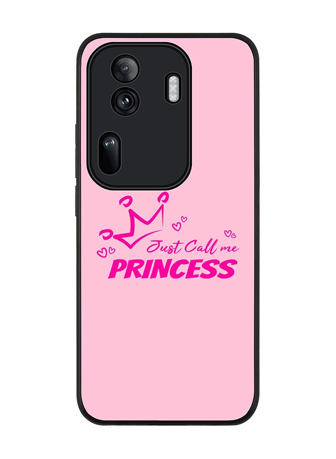 Stylizedd Rugged Black Edge Case for Oppo Reno11 Pro, Slim fit Soft Case Flexible Rubber Edges Anti Drop TPU Gel Thin Cover -  Just call me princess - Image 1