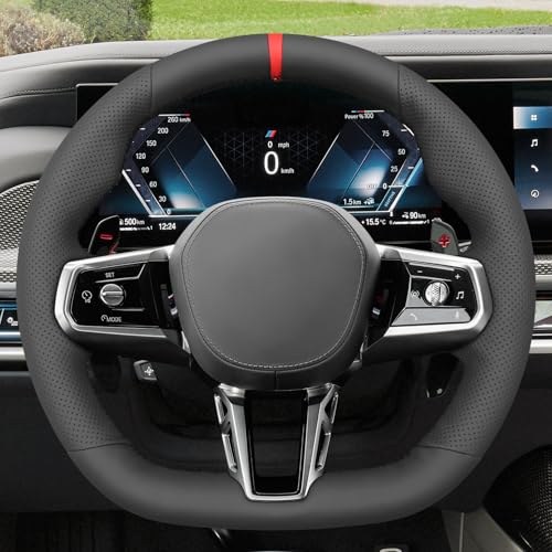 MEWANT Leather Steering Wheel Cover For Ford Explorer ST 2020-2023 - Hand-Stitched Wrap