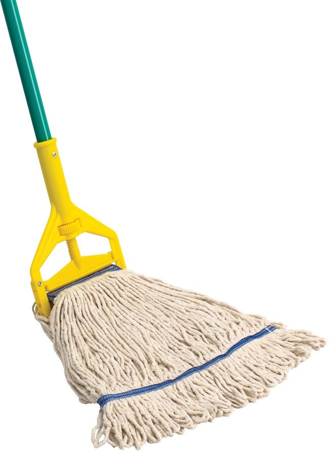 Winco Yarn Mop Head, 32-Ounce, 4 Ply Loop End, White, Tan - Image 2