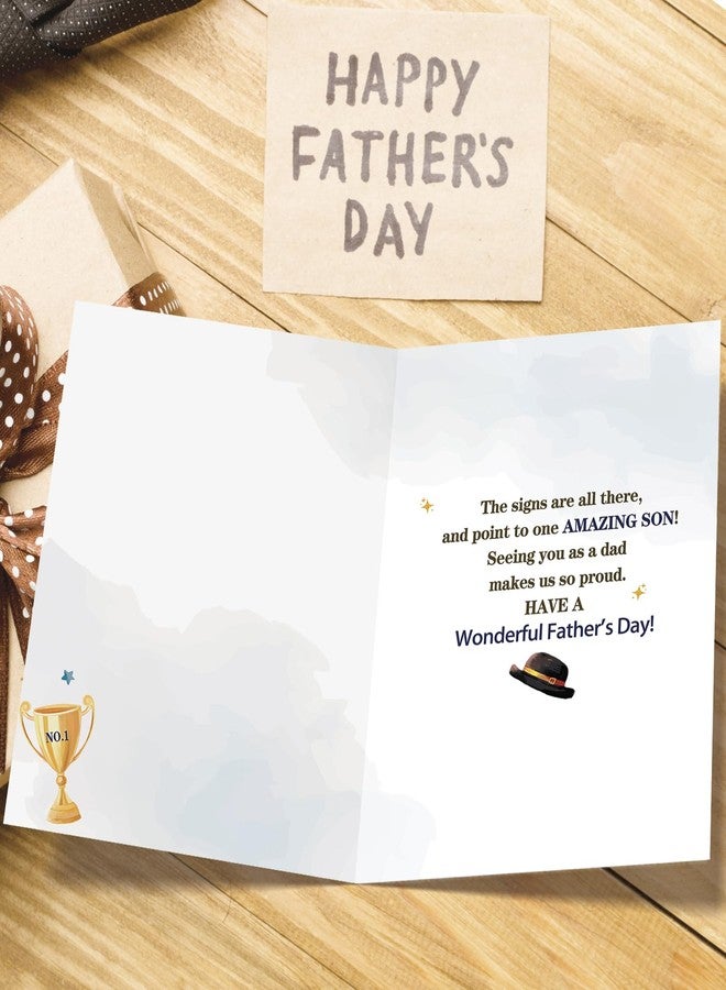 Mcduldul Fathers Day Card Gifts for Son from Dad Mom Parents, Meaningful Direction Sign Design with Emotional Message, Unique Gifts for Father's Day Family Celebration and Love - Image 5