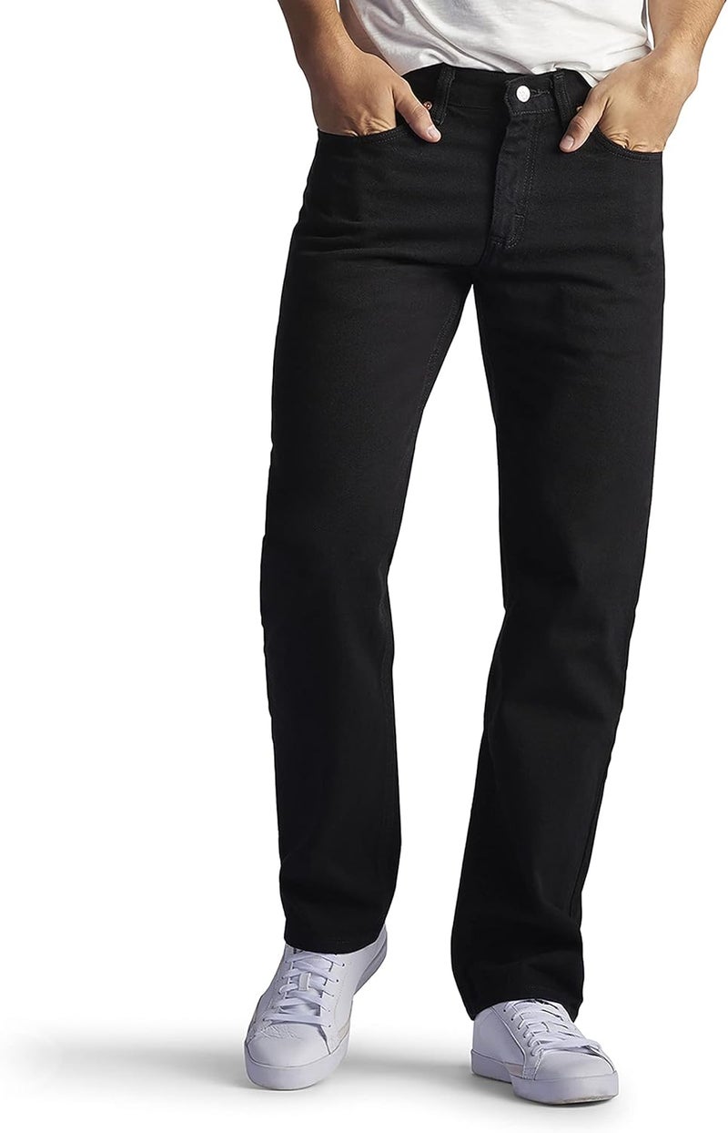 Lee Men's Regular Fit Straight Leg Jean in Double Black - 30W / 30L - Image 1