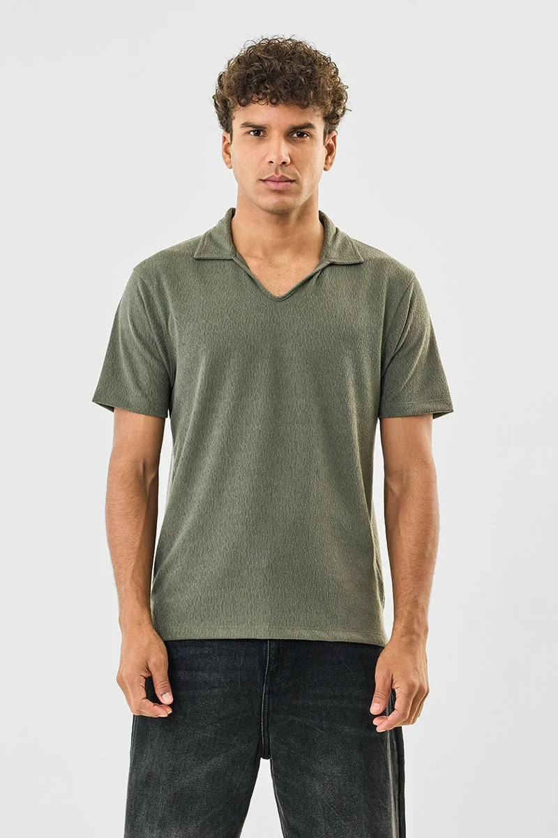 سنيتش تيشيرت ضيق بقصة نحيفة وملمس نسيجي