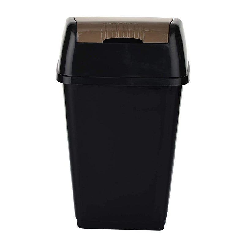AIR O MATIC AIR O MATIC TIDY BINS 50 LTR Square Plastic Bucket Dustbin with Swing Lid Black Color Brown Color  - Image 2