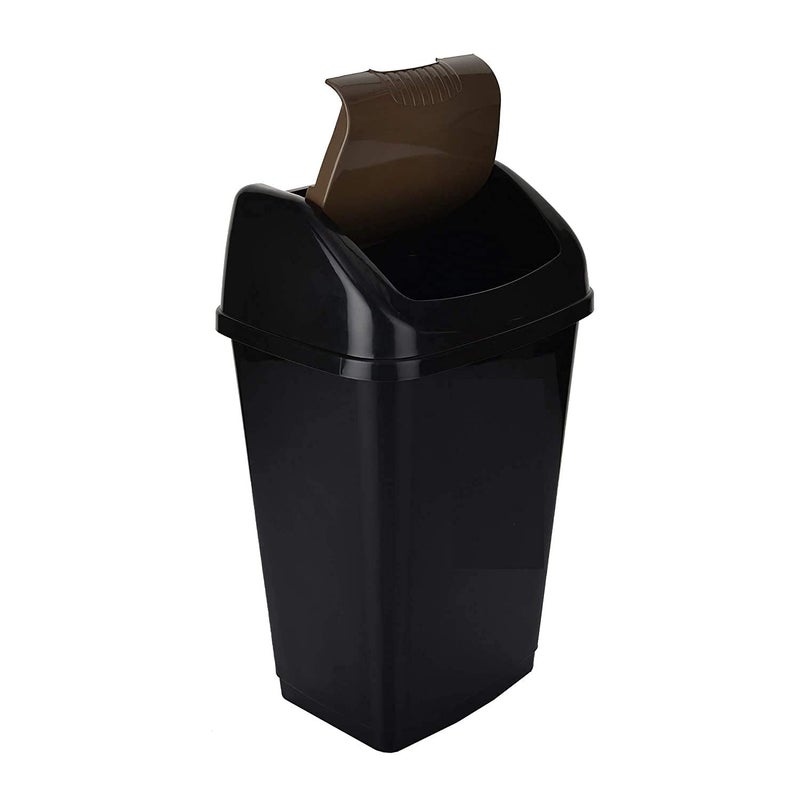 AIR O MATIC AIR O MATIC TIDY BINS 50 LTR Square Plastic Bucket Dustbin with Swing Lid Black Color Brown Color  - Image 3