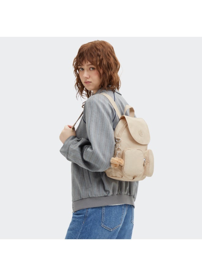 kipling Firefly Up Small backpack convertible to shoulder bag Sparkled Beige - Image 2