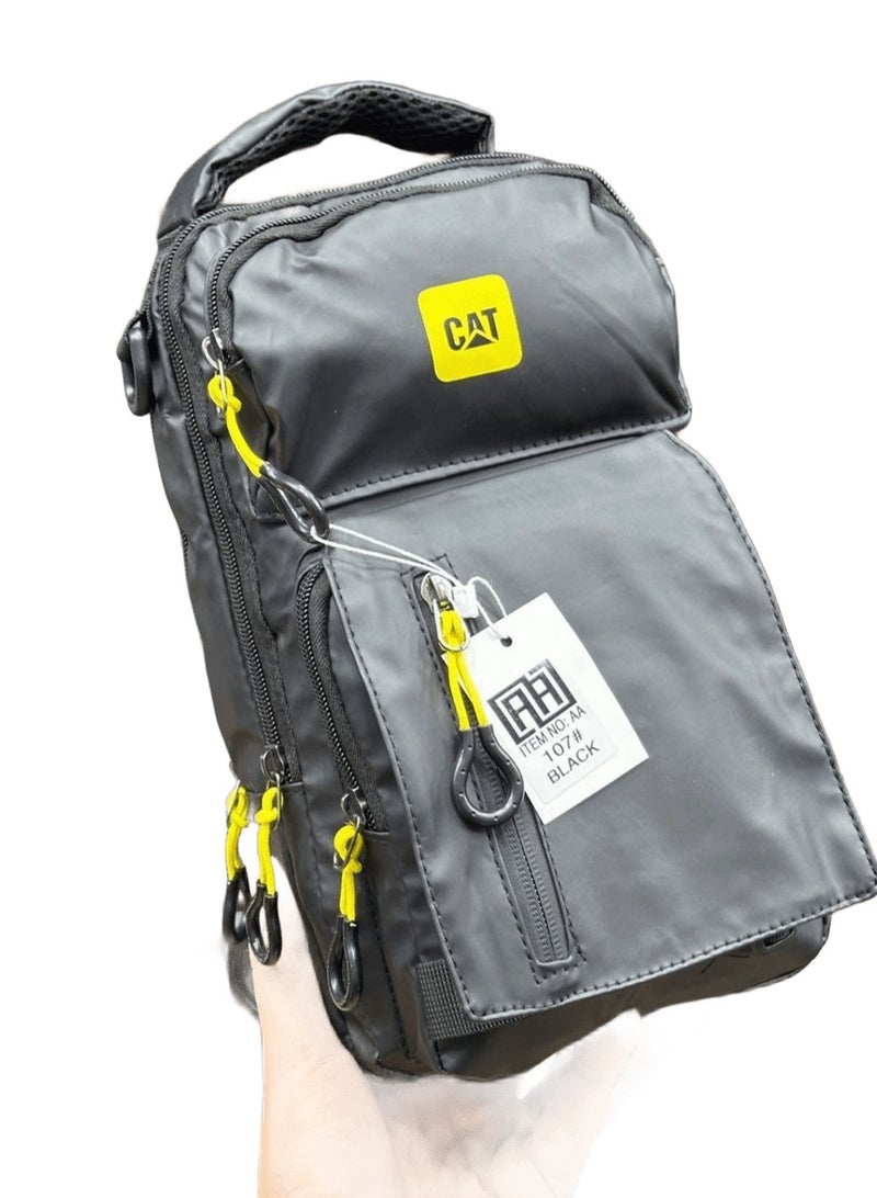 كات حقيبة ظهر للسفر والرحلات بجيوب متعددة الاستخدام - أسود - Image 1