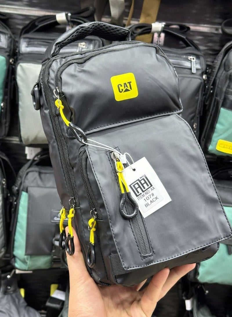 كات حقيبة ظهر للسفر والرحلات بجيوب متعددة الاستخدام - أسود - Image 2