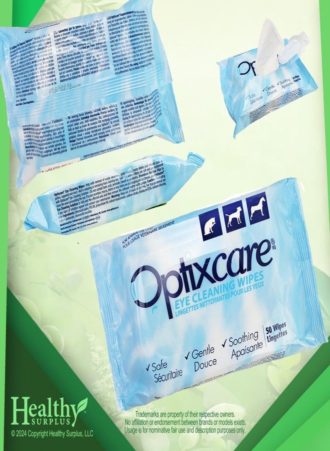 Healthy Surplus Optixcare Eye Cleaning Wipes for Dogs and Cats 50 Count 2 Pack (100 Total Wipes) - Image 3