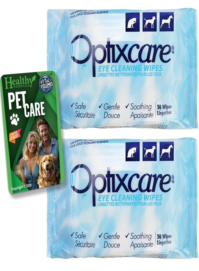 Healthy Surplus Optixcare Eye Cleaning Wipes for Dogs and Cats 50 Count 2 Pack (100 Total Wipes) - Image 1