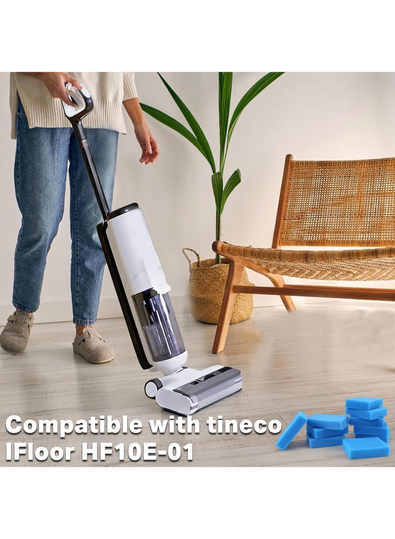 SYOSI Vacuum Filter Sponges, Replacement Sponge Set, High-Performance Filter Media for Cordless Wet and Dry Vacuum Cleaners, Compatible with iFloor 3 HF10E-01 Model, Blue Foam Filters (12PCS) - Image 2