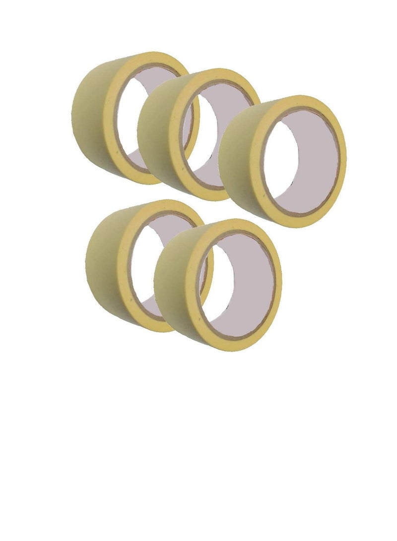 Generic Automotive Self Adhesive Masking Tape for Painting, Labelling, Packing, Craft, Art, Home, Office, School Etc… (1.5 Inch - Pack of 5)  - Image 1