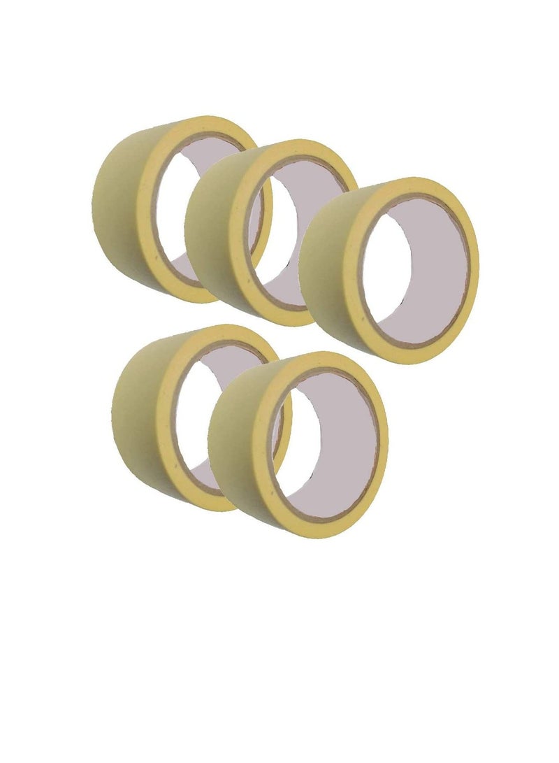 Generic Automotive Self Adhesive Masking Tape for Painting, Labelling, Packing, Craft, Art, Home, Office, School Etc… (1.5 Inch - Pack of 5)  - Image 2