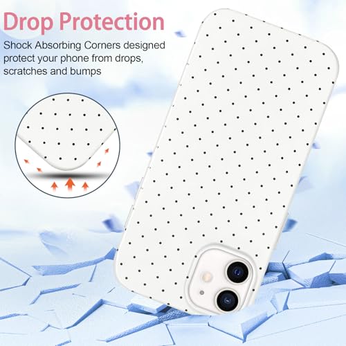 Hython for iPhone 11 Case Cute Polka Dot Aesthetic Design Simple Cover 6.1", Thin Slim Anti-Scratch Soft TPU Bumper Shockproof Rubber Protective Phone Cases for Women Girls Girly Boys, White - Image 4