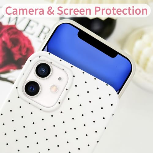 Hython for iPhone 11 Case Cute Polka Dot Aesthetic Design Simple Cover 6.1", Thin Slim Anti-Scratch Soft TPU Bumper Shockproof Rubber Protective Phone Cases for Women Girls Girly Boys, White - Image 3