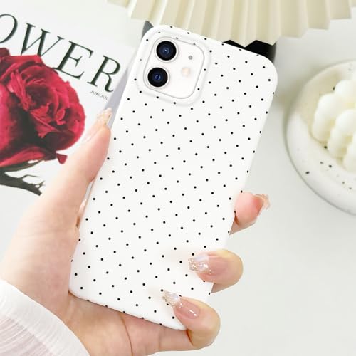 Hython for iPhone 11 Case Cute Polka Dot Aesthetic Design Simple Cover 6.1", Thin Slim Anti-Scratch Soft TPU Bumper Shockproof Rubber Protective Phone Cases for Women Girls Girly Boys, White - Image 2